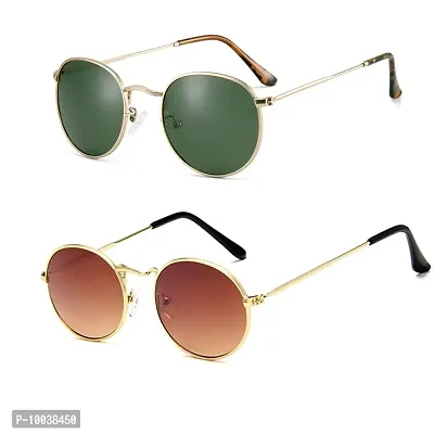 Davidson Round Green and Brown Sunglass-thumb2