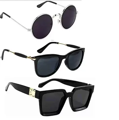 Davidson Stylish sunglasses for men latest 3 Combo Set Of 3 Aviators Unisex Sunglasses & Goggles