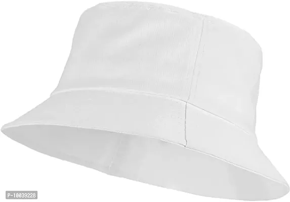 DAVIDSON Stylish Cotton Bucket Cap for Beach Sun Protection for Girls and Women (C5)-thumb3