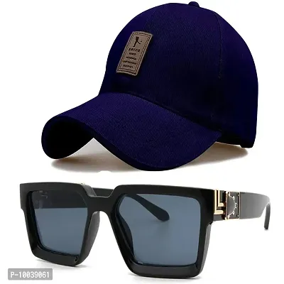 DAVIDSON Blkjaazmanak Sunglasses with Baseball Cap for Unisex (C1)-thumb0