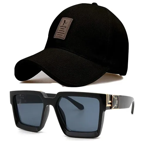 DAVIDSON Round Sunglasses with Baseball Cap (C7)