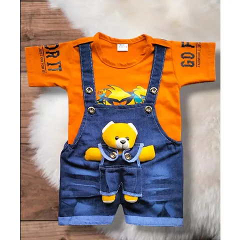 Trending Cotton Blend Dungarees for Boys 