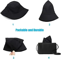 DAVIDSON Pack of 2 Stylish Cotton Bucket Cap for Beach Sun Protection for Girls and Women (C8)-thumb1