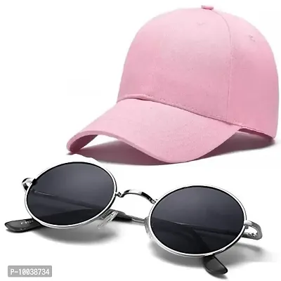DAVIDSON Round Murcury Sunglasses with Baseball Caps (C3)