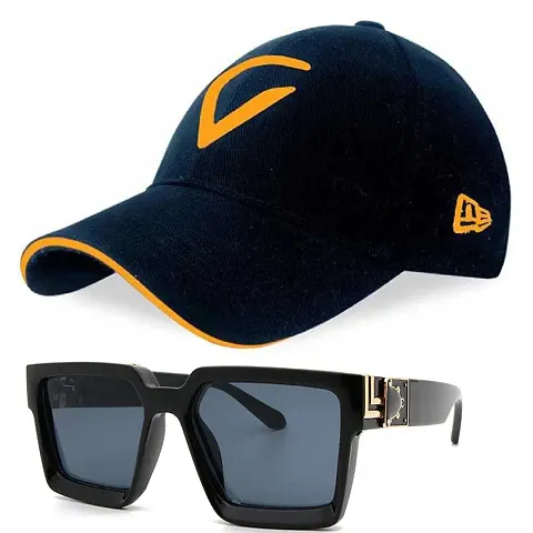 Davidson Set of Jazz Manak Inspired Black Sunglasses with pure Cotton Cap