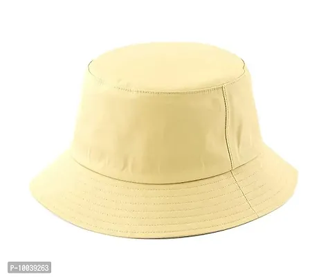 DAVIDSON Stylish Cotton Bucket Cap for Beach Sun Protection for Girls and Women (C4)