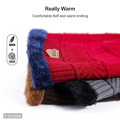 Winter Wear for Women Winter Cap for Men Woolen Cap for Men-thumb2