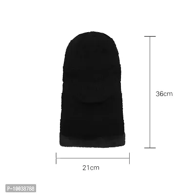 DAVIDSON Winter Knit Beanie Cap Hat Neck Warmer Scarf and Woolen Gloves Set for Men & Women (3 Piece) (C19)-thumb2