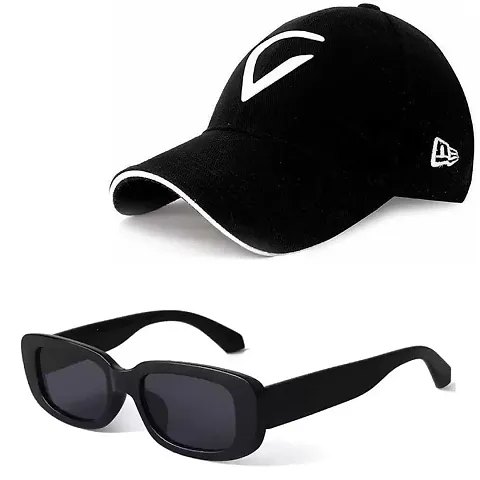 DAVIDSON Round Murcury Sunglasses with Baseball Cap Unisex