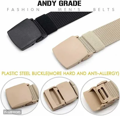 Davidson Pack of 2 Men's Army Style Buckle Belts (C10)-thumb4