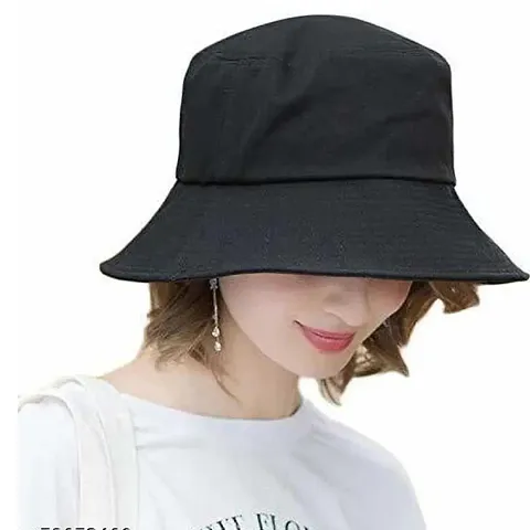 DAVIDSON Stylish Bucket Cap for Beach Sun Protection for Girls and Women (C3)