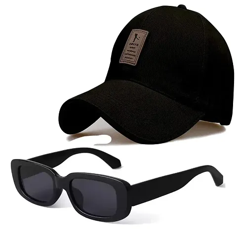 DAVIDSON Round Murcury Sunglasses with Baseball Cap Unisex (C6)