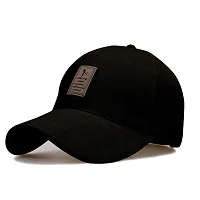 DAVIDSON Combo of 2 Cotton caps for Sun protecion for Unisex (Design-2) Black-thumb1