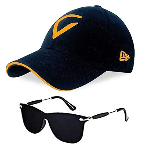 Davidson Gifting set of A Baseball Cap and Sun protected Black Sunglasses for men women boys and Girls