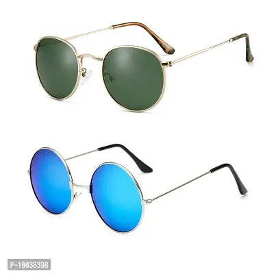 Davidson Gandhi Style Blue Sunglasses