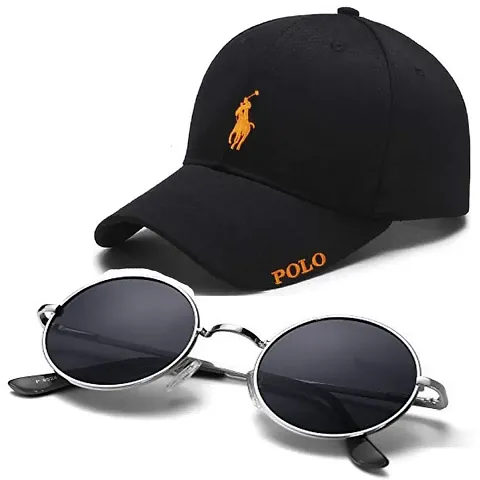 DAVIDSON Round Murcury Sunglasses with Baseball Caps