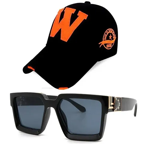 DAVIDSON Round Sunglassess with Baseball Cap (C7)