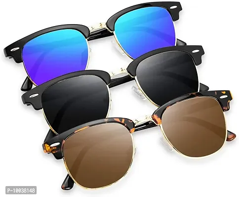 Davidson UV Protection Aviator Combo Sunglasses (Free Size) For Men Women Boys and Girls (C6)