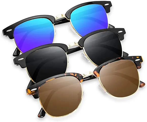 Davidson UV Protection Aviator Combo Sunglasses (Free Size) For Men Women Boys and Girls (C6)