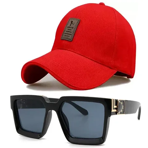 DAVIDSON Round Sunglasses with Baseball Cap (C7)