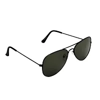 Davidson Black Aviator Sunglasses With Pure Cotton Cap for Sun Protection for Men Women (Option-9) (Option-6)- Pack of 1-thumb1
