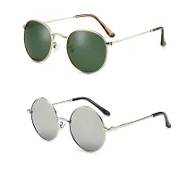 Davidson Mirrored Lens Silver and Blue Sunglasses-thumb3