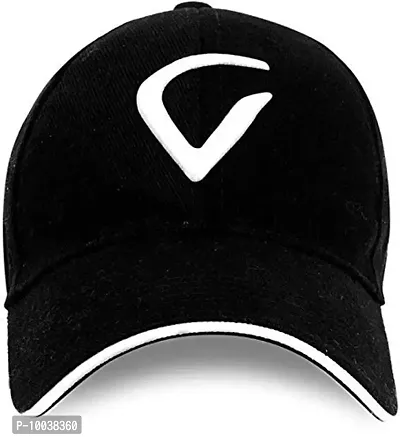 DAVIDSON Unisex Cotton Cap (cd-002-Virat_Black_Free Size)-thumb2