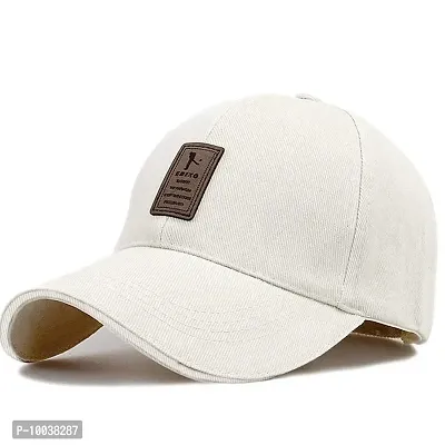 DAVIDSON Combo of 2 Cotton Caps for Sun Protection for Summers (Design-1) White-thumb3