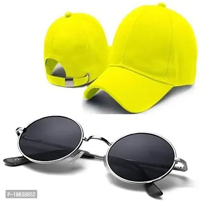 DAVIDSON Round Murcury Sunglasses with Baseball Caps (C7)