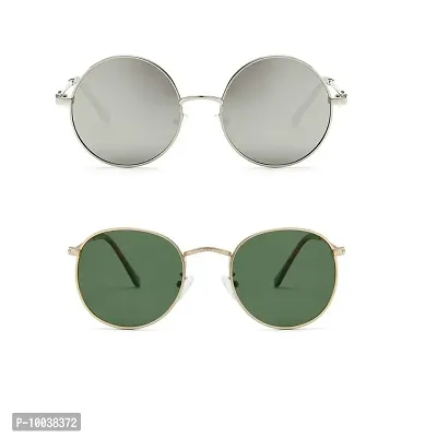 Davidson Mirrored Lens Silver and Blue Sunglasses-thumb0