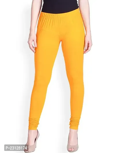 Pakshati Women's Regular Fit Cotton Churidar Leggings (AC-Yellow-Free Size_XL)