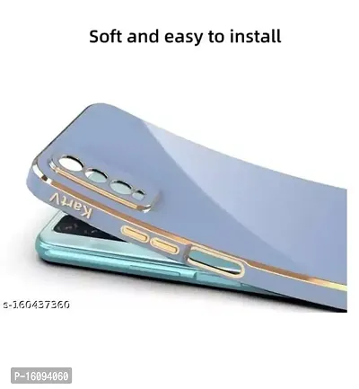 AllGuds ?Back Cover for Y20, Y20i, Y12s (Gold, Camera Bump Protector, Silicon) (Blue)-thumb3