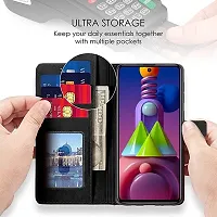 AllGuds Shock Proof Flip Cover Back Case Cover for Oppo A3s | Realme C1 (Flexible | Leather Finish | Card Pockets Wallet  Stand | Black)-thumb3