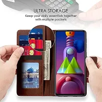 AllGuds Oppo A3S / Realme C1 Flip Case Leather Finish | Inside TPU with Card Pockets | Wallet Stand and Shock Proof | Magnetic Closing | Complete Protection Flip Cover for Oppo A3S (Brown)-thumb1