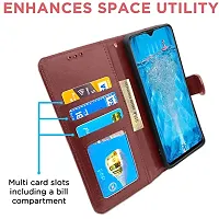 AllGuds Oppo F9 / F9 Pro / A5 / A5s /A7 / A11k /A12/ Realme 2 / 2 Pro / Realme U1 Flip Cover Magnetic Leather Wallet Case Shockproof TPU for Oppo F9 / F9 Pro / A5 / A5s /A7 / A11k /A12/ Realme 2 / 2 Pro / Realme U1 (Brown)-thumb1