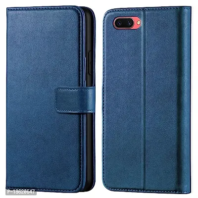 AllGuds Oppo A3s Flip cover Blue Realme c1