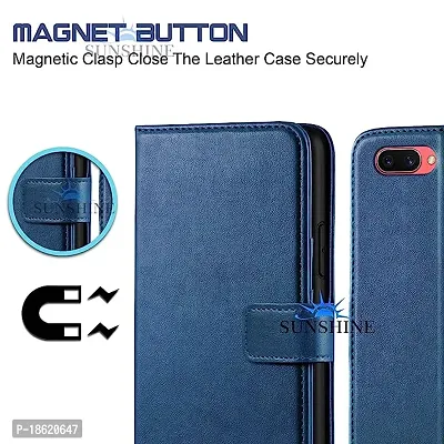 AllGuds Oppo A3s Flip cover Blue Realme c1-thumb3