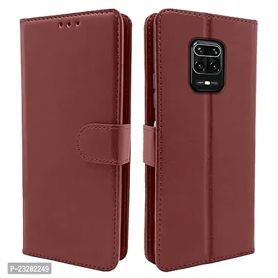 AllGuds Flip cover for Mi Redmi Note 9 Pro (Brown)-thumb0