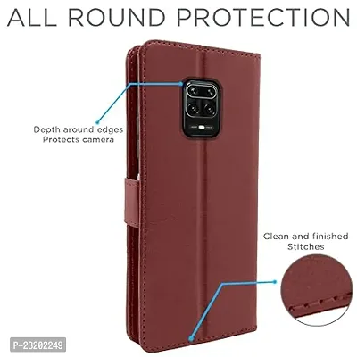 AllGuds Flip cover for Mi Redmi Note 9 Pro (Brown)-thumb3