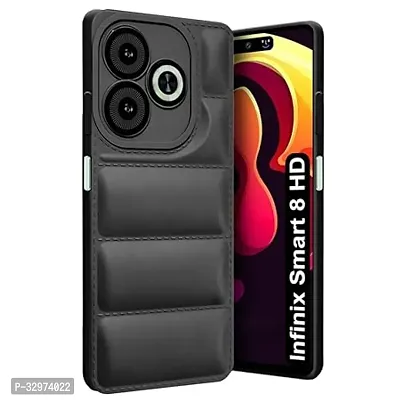 AllGuds Back Case Cover for Infinix Smart 8 HD | Compatible for Infinix Smart 8 HD Back Cover | Matte Soft Case | Liquid Silicon | Puff Case for Infinix Smart 8 HD with Camera Protection | (Black)-thumb0