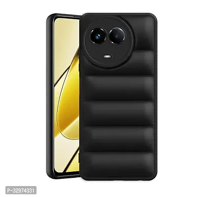 AllGuds Puffer Edition Silicone Case Cover for Realme 11X 5G | Scratch Resistance Mobile Cover, Camera Protection Case Compatible with Black-thumb0