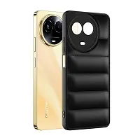 AllGuds Puffer Edition Silicone Case Cover for Realme 11X 5G | Scratch Resistance Mobile Cover, Camera Protection Case Compatible with Black-thumb1