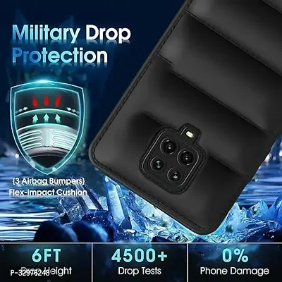 AllGuds Silicone Shockproof Bumper Corner with Ultimate Protection Back Cover for Mi Redmi Note 9 Pro, Mi Redmi Note 9 Pro Max, Poco M2 Pro (Black )-thumb3