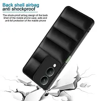 AllGuds Silicone Designed Back Case Cover for Vivo Y17s | Microfiber Inside | Bumper Back Cover Case for Vivo Y17s - Black-thumb2