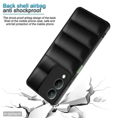 AllGuds Silicone Designed Back Case Cover for Vivo Y17s | Microfiber Inside | Bumper Back Cover Case for Vivo Y17s - Black-thumb3