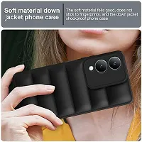 AllGuds Silicone Designed Back Case Cover for Vivo Y17s | Microfiber Inside | Bumper Back Cover Case for Vivo Y17s - Black-thumb3