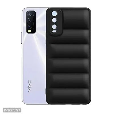 AllGuds Soft Silicon Transparent Back Cover for Vivo Vivo Y20 / Y20i / Y20A / Y20G / Y20T / Y12s / Y12G (Flexible| Silicone| Black)