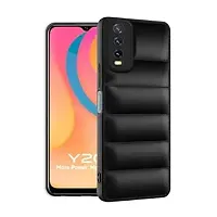 AllGuds Soft Silicon Transparent Back Cover for Vivo Vivo Y20 / Y20i / Y20A / Y20G / Y20T / Y12s / Y12G (Flexible| Silicone| Black)-thumb2