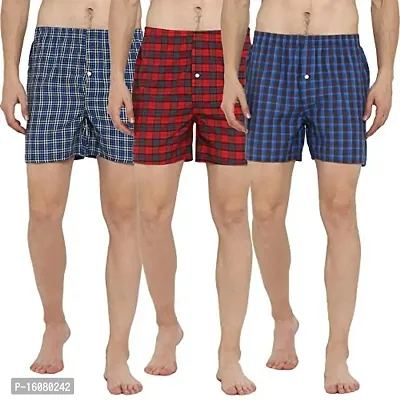 Lucky Roger Men's Cotton Boxers (Pack of 3)-thumb0