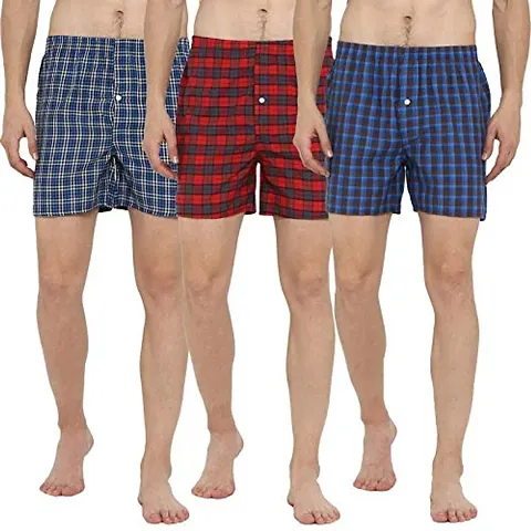 Lucky Roger Men's Cotton Boxers (Pack of 3)
